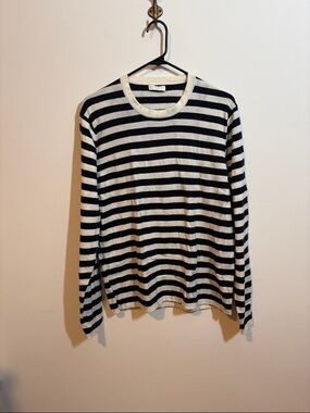 Sandro Striped Long-Sleeve Crewneck Sweater